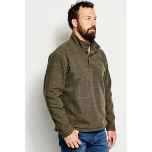 Orvis Green Mountain Snap Neck Fleece Pullover Mens 2XL